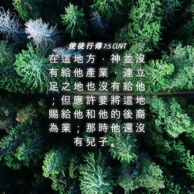 Picture 04 - 使 徒 行 傳 7:5 CUVT - 在 這 地 方 ， 神 並 沒 有 給 他 產 - Bible Verse Picture