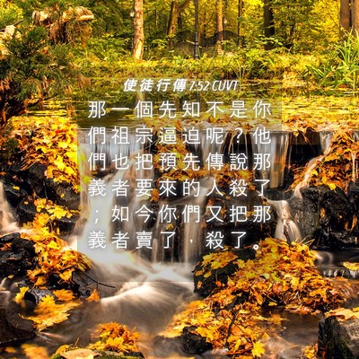Picture 04 - 使 徒 行 傳 7:52 CUVT - 那 一 個 先 知 不 是 你 們 祖 宗 逼 - Bible Verse Picture