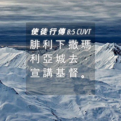 Picture 04 - 使 徒 行 傳 8:5 CUVT - 腓 利 下 撒 瑪 利 亞 城 去 ， 宣 講 - Bible Verse Picture
