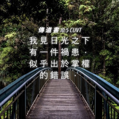 Picture 04 - 傳 道 書 10:5 CUVT - 我 見 日 光 之 下 有 一 件 禍 患 ， - Bible Verse Picture