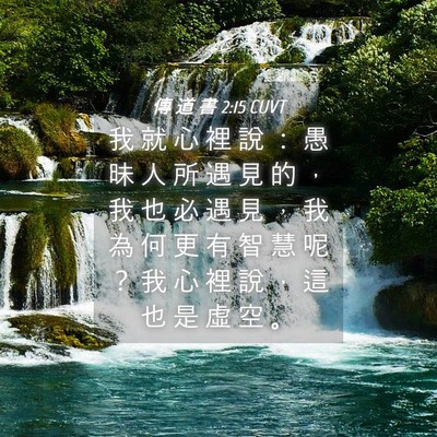 Picture 04 - 傳 道 書 2:15 CUVT - 我 就 心 裡 說 ： 愚 昧 人 所 遇 見 - Bible Verse Picture