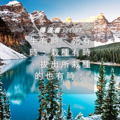 Picture 04 - 傳 道 書 3:2 CUVT - 生 有 時 ， 死 有 時 ； 栽 種 有 時 - Bible Verse Picture