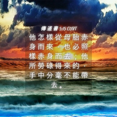 Picture 04 - 傳 道 書 5:15 CUVT - 他 怎 樣 從 母 胎 赤 身 而 來 ， 也 - Bible Verse Picture