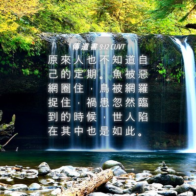 Picture 04 - 傳 道 書 9:12 CUVT - 原 來 人 也 不 知 道 自 己 的 定 期 - Bible Verse Picture
