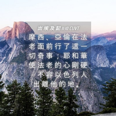 Picture 04 - 出 埃 及 記 11:10 CUVT - 摩 西 、 亞 倫 在 法 老 面 前 行 了 - Bible Verse Picture
