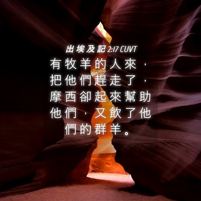 Picture 04 - 出 埃 及 記 2:17 CUVT - 有 牧 羊 的 人 來 ， 把 他 們 趕 走 - Bible Verse Picture