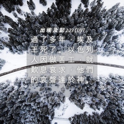 Picture 04 - 出 埃 及 記 2:23 CUVT - 過 了 多 年 ， 埃 及 王 死 了 。 以 - Bible Verse Picture