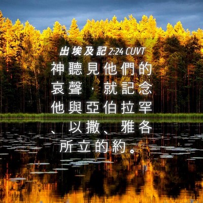Picture 04 - 出 埃 及 記 2:24 CUVT - 神 聽 見 他 們 的 哀 聲 ， 就 記 念 - Bible Verse Picture