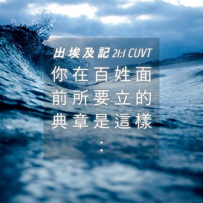 Picture 04 - 出 埃 及 記 21:1 CUVT - 你 在 百 姓 面 前 所 要 立 的 典 章 - Bible Verse Picture