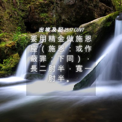 Picture 04 - 出 埃 及 記 25:17 CUVT - 要 用 精 金 做 施 恩 座 （ 施 恩 ： - Bible Verse Picture