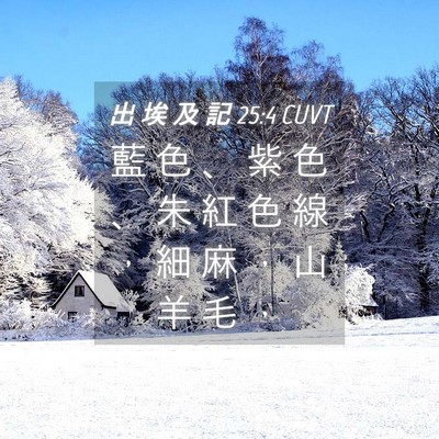 Picture 04 - 出 埃 及 記 25:4 CUVT - 藍 色 、 紫 色 、 朱 紅 色 線 ， 細 - Bible Verse Picture