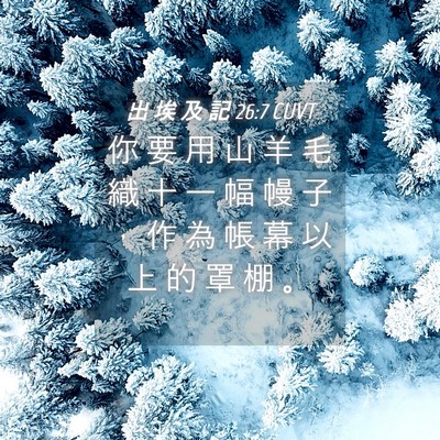 Picture 04 - 出 埃 及 記 26:7 CUVT - 你 要 用 山 羊 毛 織 十 一 幅 幔 子 - Bible Verse Picture