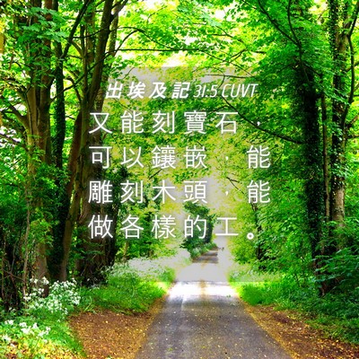 Picture 04 - 出 埃 及 記 31:5 CUVT - 又 能 刻 寶 石 ， 可 以 鑲 嵌 ， 能 - Bible Verse Picture