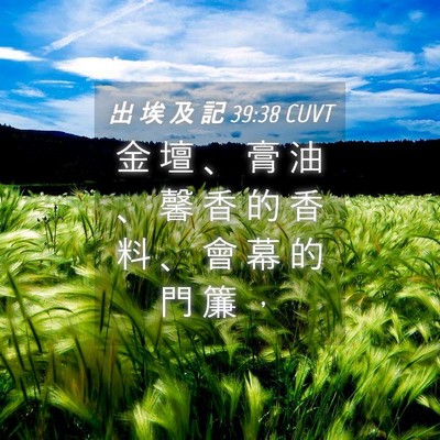 Picture 04 - 出 埃 及 記 39:38 CUVT - 金 壇 、 膏 油 、 馨 香 的 香 料 、 - Bible Verse Picture