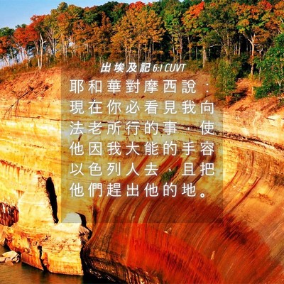 Picture 04 - 出 埃 及 記 6:1 CUVT - 耶 和 華 對 摩 西 說 ： 現 在 你 必 - Bible Verse Picture