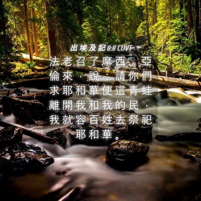 Picture 04 - 出 埃 及 記 8:8 CUVT - 法 老 召 了 摩 西 、 亞 倫 來 ， 說 - Bible Verse Picture