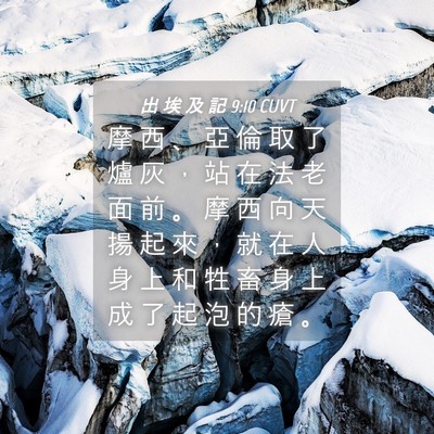 Picture 04 - 出 埃 及 記 9:10 CUVT - 摩 西 、 亞 倫 取 了 爐 灰 ， 站 在 - Bible Verse Picture