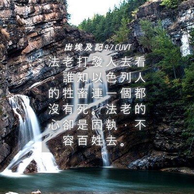 Picture 04 - 出 埃 及 記 9:7 CUVT - 法 老 打 發 人 去 看 ， 誰 知 以 色 - Bible Verse Picture