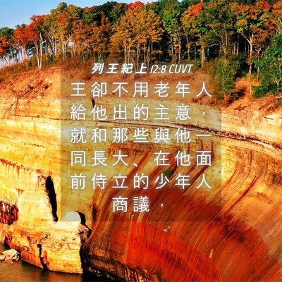 Picture 04 - 列 王 紀 上 12:8 CUVT - 王 卻 不 用 老 年 人 給 他 出 的 主 - Bible Verse Picture