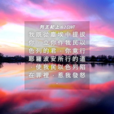 Picture 04 - 列 王 紀 上 16:2 CUVT - 我 既 從 塵 埃 中 提 拔 你 ， 立 你 - Bible Verse Picture