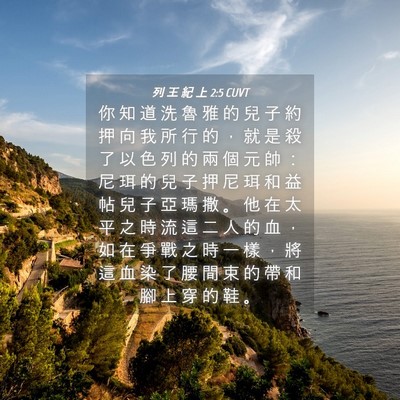Picture 04 - 列 王 紀 上 2:5 CUVT - 你 知 道 洗 魯 雅 的 兒 子 約 押 向 - Bible Verse Picture