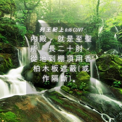 Picture 04 - 列 王 紀 上 6:16 CUVT - 內 殿 ， 就 是 至 聖 所 ， 長 二 十 - Bible Verse Picture