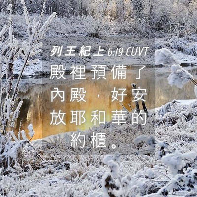 Picture 04 - 列 王 紀 上 6:19 CUVT - 殿 裡 預 備 了 內 殿 ， 好 安 放 耶 - Bible Verse Picture