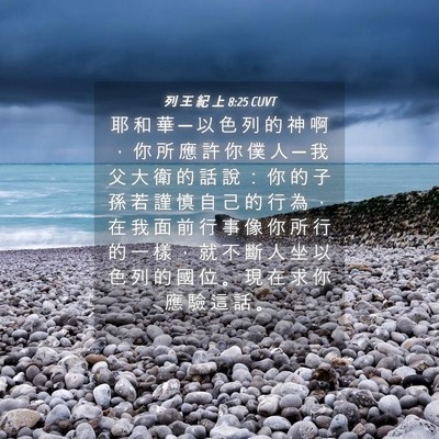 Picture 04 - 列 王 紀 上 8:25 CUVT - 耶 和 華 ─ 以 色 列 的 神 啊 ， 你 - Bible Verse Picture