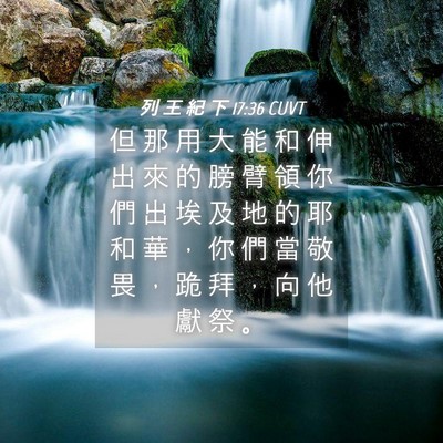 Picture 04 - 列 王 紀 下 17:36 CUVT - 但 那 用 大 能 和 伸 出 來 的 膀 臂 - Bible Verse Picture