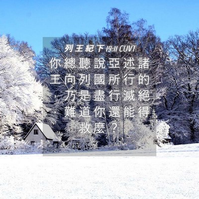 Picture 04 - 列 王 紀 下 19:11 CUVT - 你 總 聽 說 亞 述 諸 王 向 列 國 所 - Bible Verse Picture