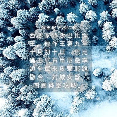 Picture 04 - 列 王 紀 下 25:1 CUVT - 西 底 家 背 叛 巴 比 倫 王 。 他 作 - Bible Verse Picture