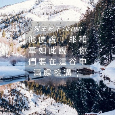 Picture 04 - 列 王 紀 下 3:16 CUVT - 他 便 說 ： 耶 和 華 如 此 說 ： 你 - Bible Verse Picture
