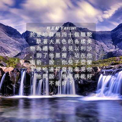 Picture 04 - 列 王 紀 下 8:9 CUVT - 於 是 哈 薛 用 四 十 個 駱 駝 ， 馱 - Bible Verse Picture