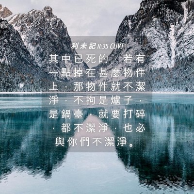 Picture 04 - 利 未 記 11:35 CUVT - 其 中 已 死 的 ， 若 有 一 點 掉 在 - Bible Verse Picture