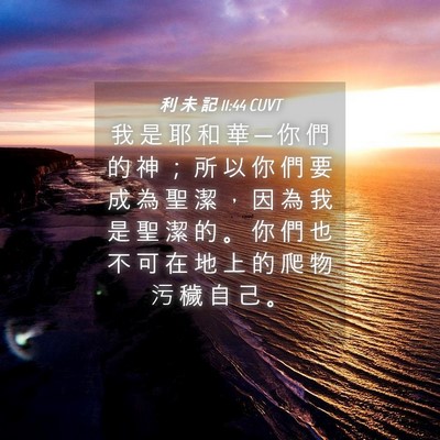 Picture 04 - 利 未 記 11:44 CUVT - 我 是 耶 和 華 ─ 你 們 的 神 ； 所 - Bible Verse Picture