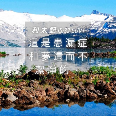 Picture 04 - 利 未 記 15:32 CUVT - 這 是 患 漏 症 和 夢 遺 而 不 潔 淨 - Bible Verse Picture