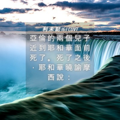 Picture 04 - 利 未 記 16:1 CUVT - 亞 倫 的 兩 個 兒 子 近 到 耶 和 華 - Bible Verse Picture