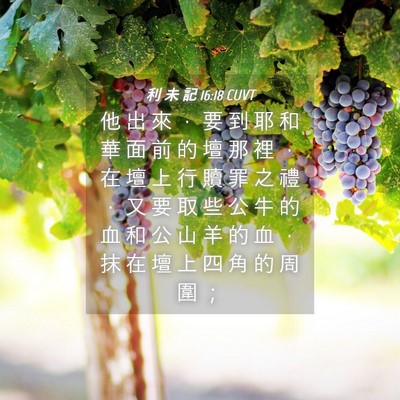 Picture 04 - 利 未 記 16:18 CUVT - 他 出 來 ， 要 到 耶 和 華 面 前 的 - Bible Verse Picture