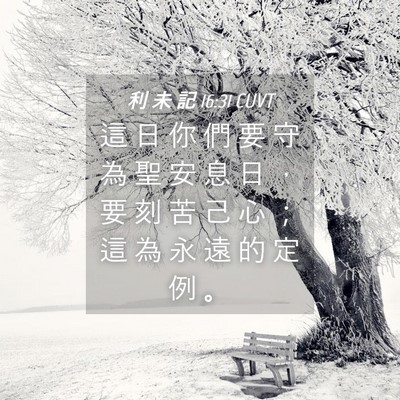 Picture 04 - 利 未 記 16:31 CUVT - 這 日 你 們 要 守 為 聖 安 息 日 ， - Bible Verse Picture