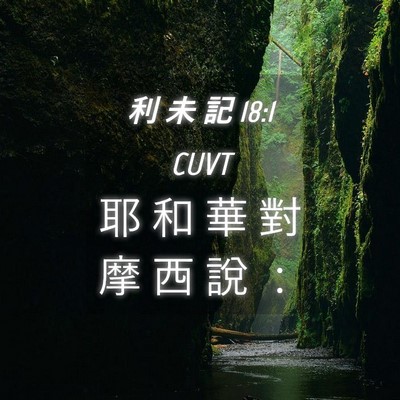 Picture 04 - 利 未 記 18:1 CUVT - 耶 和 華 對 摩 西 說 - Bible Verse Picture