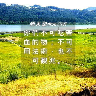 Picture 04 - 利 未 記 19:26 CUVT - 你 們 不 可 吃 帶 血 的 物 ； 不 可 - Bible Verse Picture
