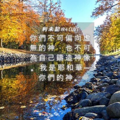 Picture 04 - 利 未 記 19:4 CUVT - 你 們 不 可 偏 向 虛 無 的 神 ， 也 - Bible Verse Picture
