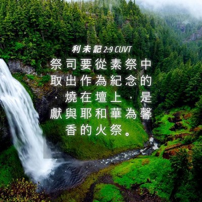 Picture 04 - 利 未 記 2:9 CUVT - 祭 司 要 從 素 祭 中 取 出 作 為 紀 - Bible Verse Picture