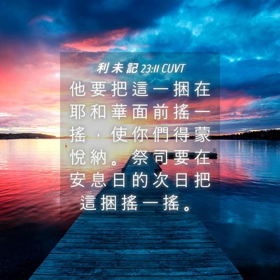 Picture 04 - 利 未 記 23:11 CUVT - 他 要 把 這 一 捆 在 耶 和 華 面 前 - Bible Verse Picture