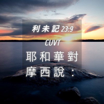 Picture 04 - 利 未 記 23:9 CUVT - 耶 和 華 對 摩 西 說 - Bible Verse Picture