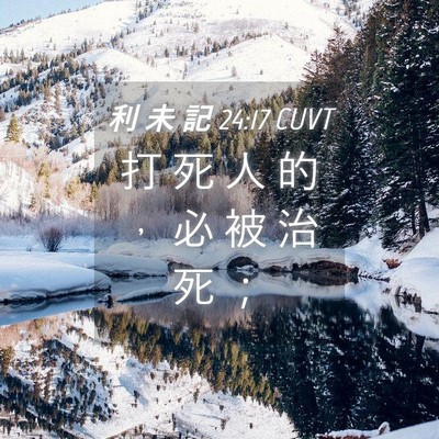 Picture 04 - 利 未 記 24:17 CUVT - 打 死 人 的 ， 必 被 治 死 - Bible Verse Picture