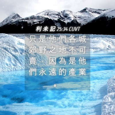 Picture 04 - 利 未 記 25:34 CUVT - 只 是 他 們 各 城 郊 野 之 地 不 可 - Bible Verse Picture