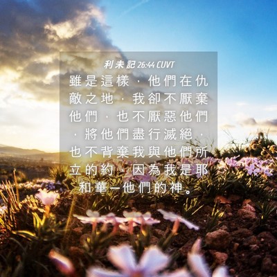 Picture 04 - 利 未 記 26:44 CUVT - 雖 是 這 樣 ， 他 們 在 仇 敵 之 地 - Bible Verse Picture