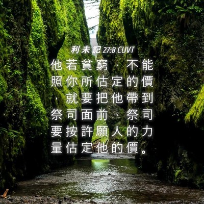 Picture 04 - 利 未 記 27:8 CUVT - 他 若 貧 窮 ， 不 能 照 你 所 估 定 - Bible Verse Picture