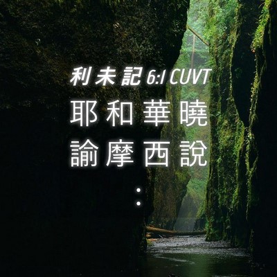 Picture 04 - 利 未 記 6:1 CUVT - 耶 和 華 曉 諭 摩 西 說 - Bible Verse Picture